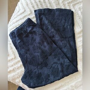 LESET Midnight Blue Textured Pants